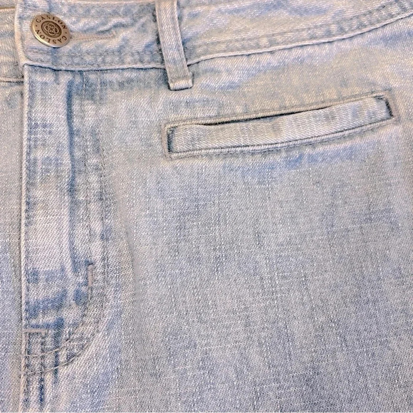 Caslon Light Wash 100% Cotton Denim Pocketed A-Line Midi Skirt / Women’s Size 4 - Picture 3 of 7
